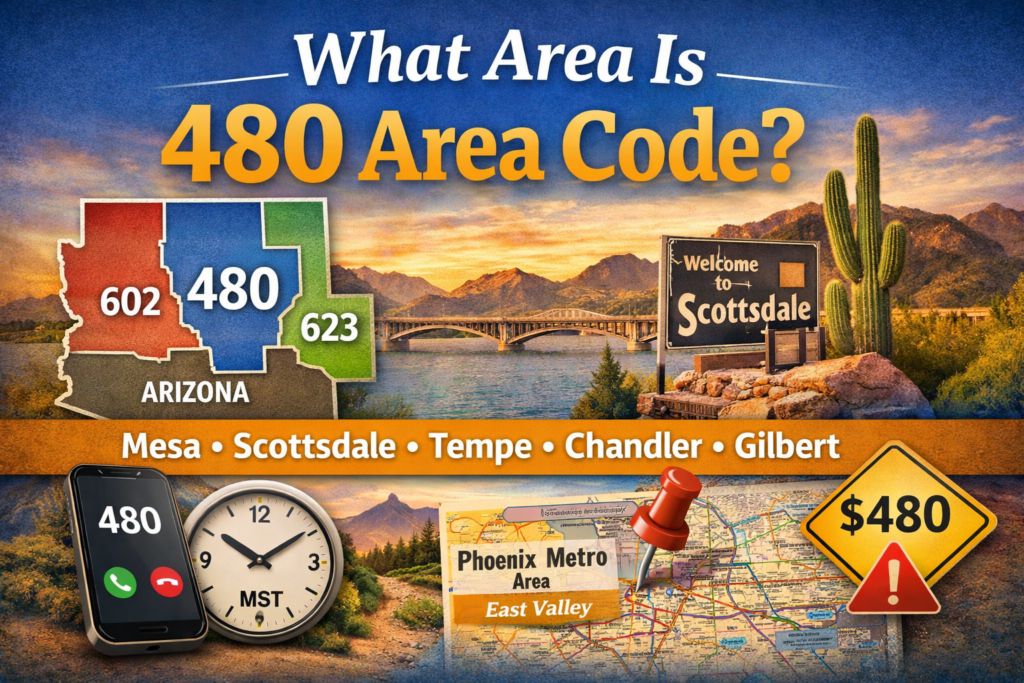 What Area Is 480 Area Code? Location, Cities, Map, Time Zone & Complete Guide