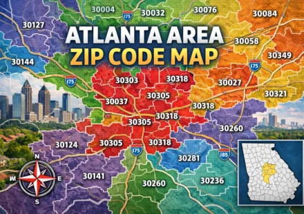 Atlanta Area ZIP Code Map