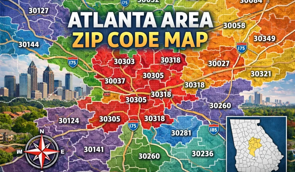 Atlanta Area ZIP Code Map