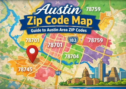 Austin zip code map