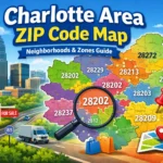 Charlotte Area ZIP Code Map