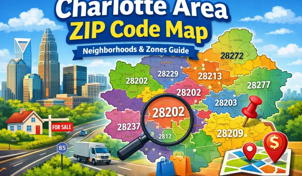 Charlotte Area ZIP Code Map