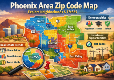 Phoenix Area Zip Code Map