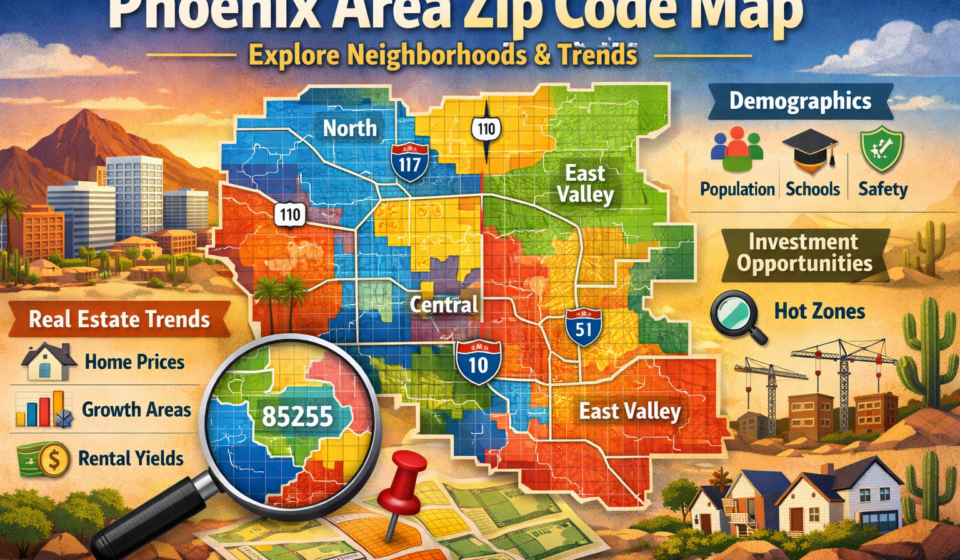 Phoenix Area Zip Code Map