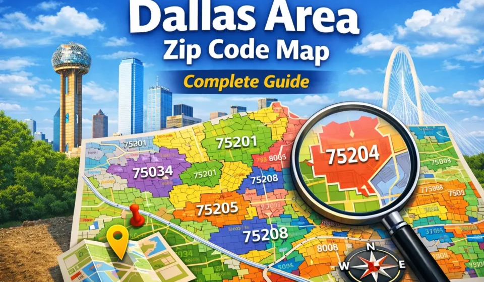Dallas Area Zip Code Map