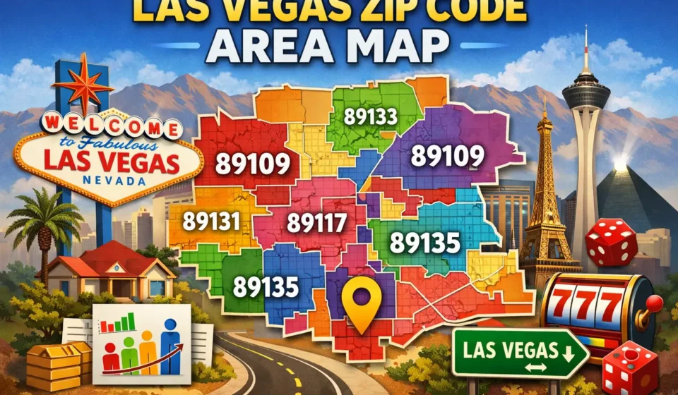 Las Vegas Zip Code Area Map