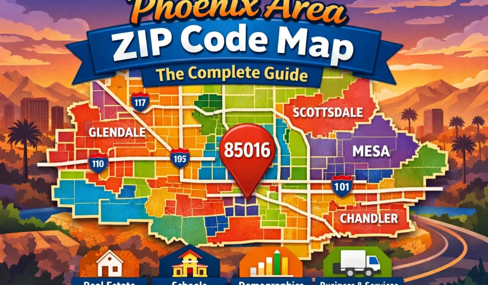 Phoenix Area ZIP Code Map