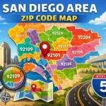 San Diego Area ZIP Code Map