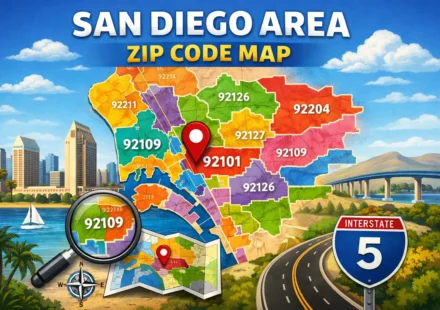San Diego Area ZIP Code Map