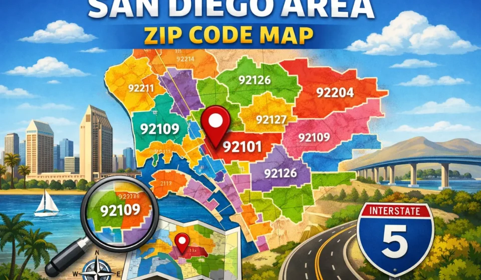 San Diego Area ZIP Code Map
