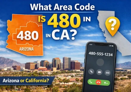What Area Code Is 480 in CA