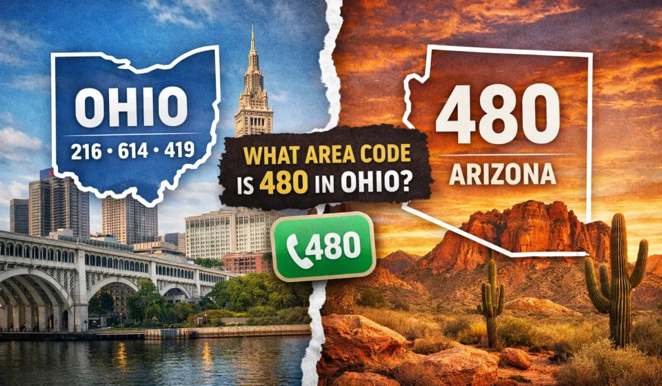 what area code is 480 in ohio