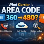 what carrier is area code 360 then 480