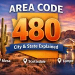 what city and state area code is 480