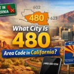 what city is 480 area code in california