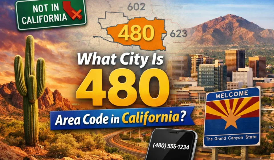 what city is 480 area code in california