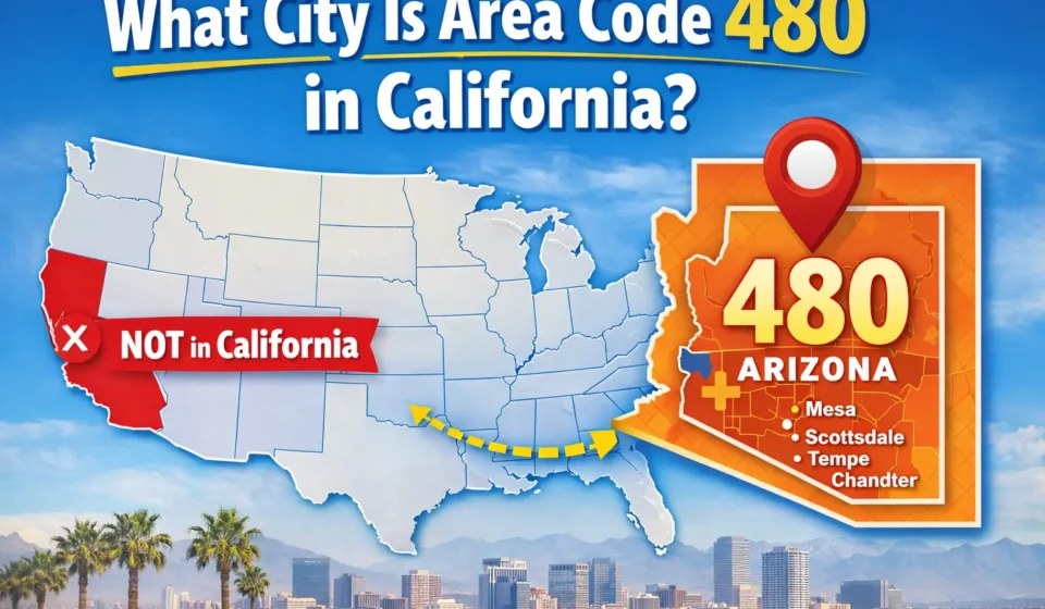 what city is area code 480 in california