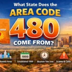 what state does the area code 480 come from