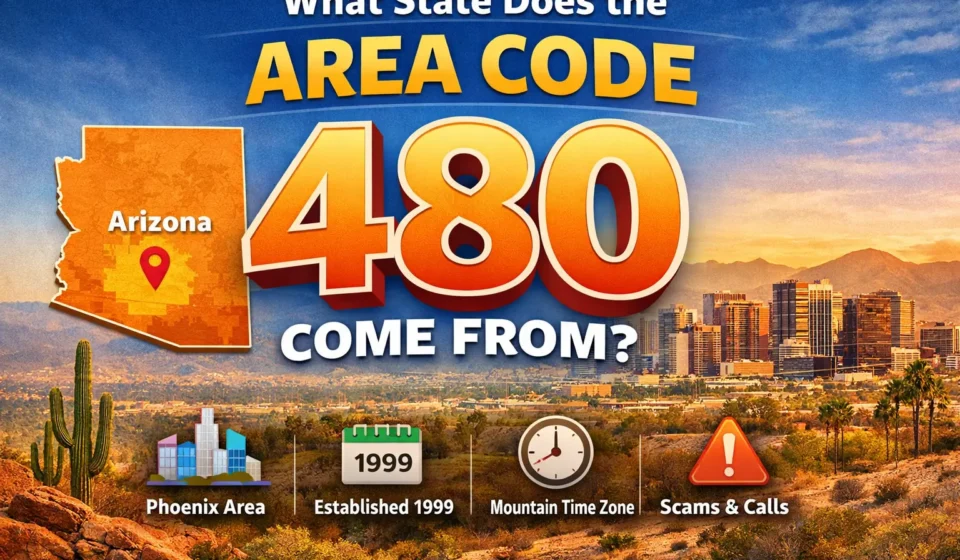what state does the area code 480 come from