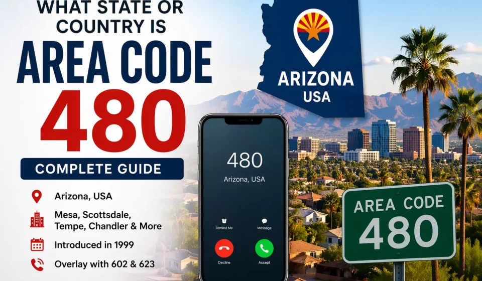 what state or country is area code 480