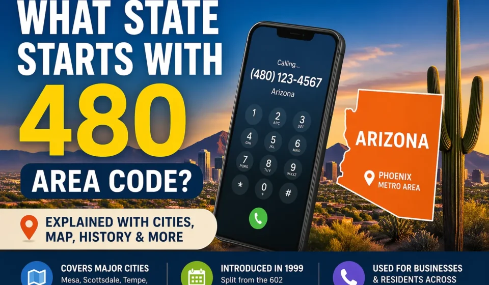 what state starts with 480 area code
